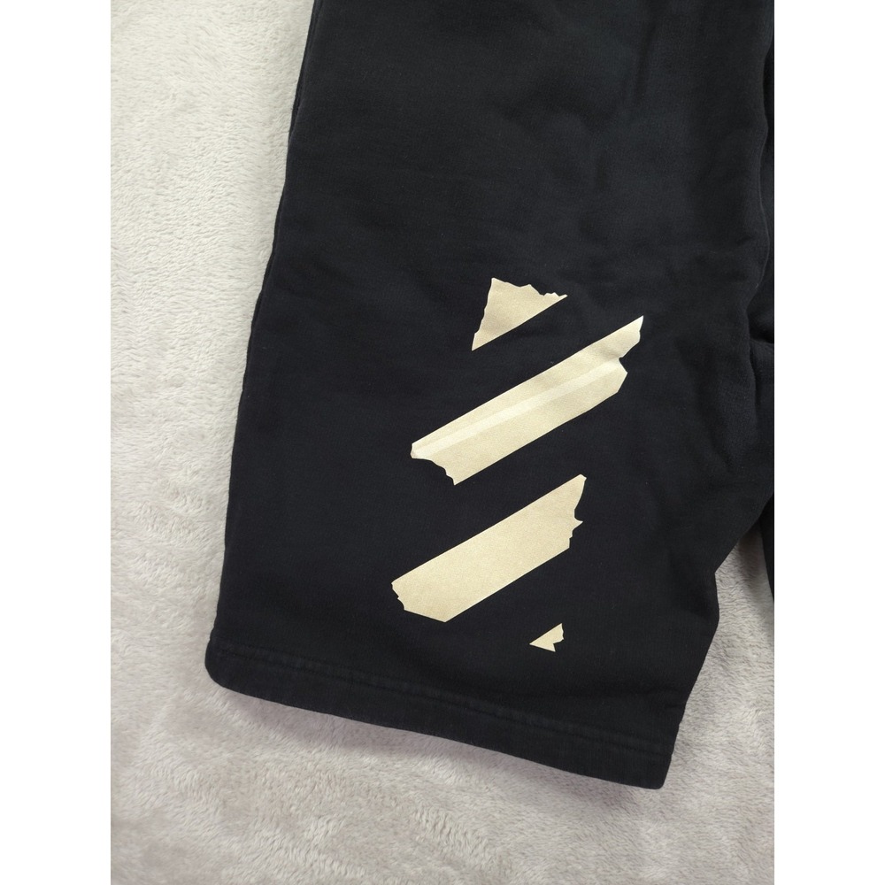 Off White Tape Arrows Sweat Shorts Mens Xl Black Virgil Abloh View 4